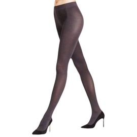 FALKE Women's Tights, Silky Smooth 80 Denier, Opaque, Slightly Shiny, Pack of 1, Various Colours, Sizes: S - XXL, Elegant, Opaque Tights in a Slightly Glossy Look, Pressure-Free Comfort Waistband (Seidenglatt 80 Den W Ti) - Grey (Anthracite 3529) Plain 8