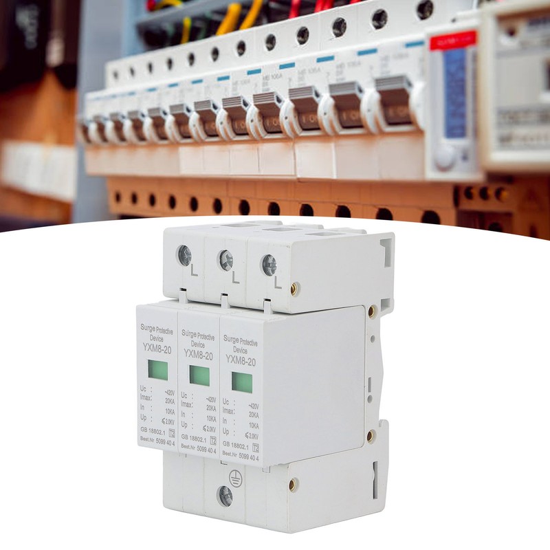 Surge Protector Lightning Protection 3 Phase Flame Retardant Protective Device