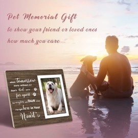 Dog Memorial Gifts, Bereavement Gifts for Loss of Pet Cat Dog - Pet Memorial Picture Frame for 4x6 Photos - Loss of Dog Sympathy Gift, Pet Passing Away or Loss Gifts