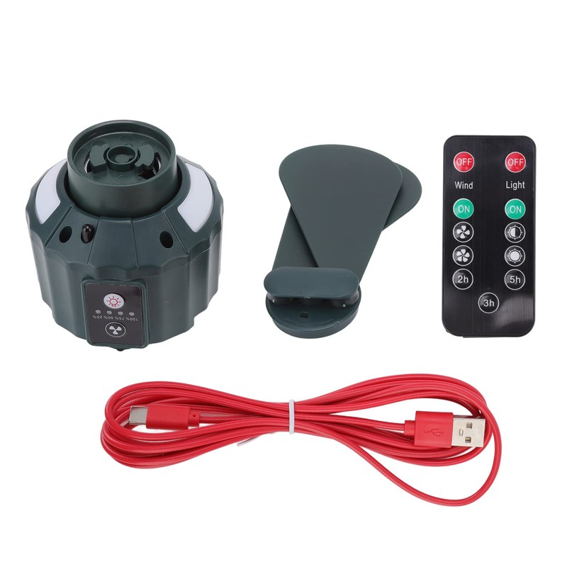 10400 mAh Camping Fan with LED Lantern, Waterproof USB Tent