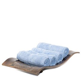 MOSOBAM 700 GSM Luxury Bamboo , Washcloths 13X13, Set of 4, Allure Blue, Turkish Cotton Baby Bath Towel Cloths, Bathroom Face Wash Cloth Towels, Kitchen Washcloth, Spa Facial Small Fingertip Clothes