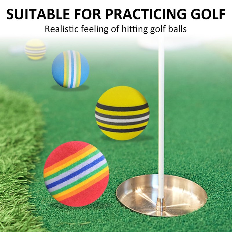 MUEEAD 18pcs Golf Balls, Practice Golf Foam Balls, Elastic Golf