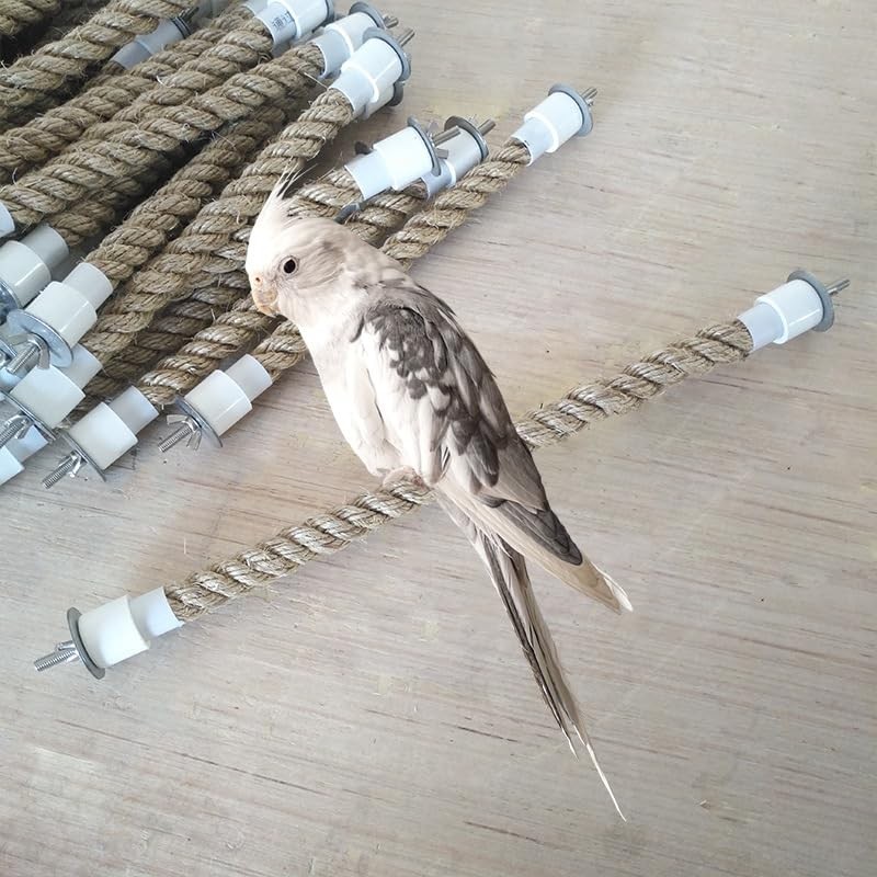 Parrot Climbing Rope Perch - Bird Cage Swing Stand, Spiral