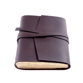 Leather Whitetail Hunting Journal, Rustic Handmade, Dark Brown