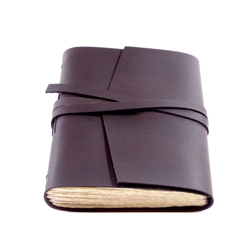 Leather Whitetail Hunting Journal, Rustic Handmade, Dark Brown