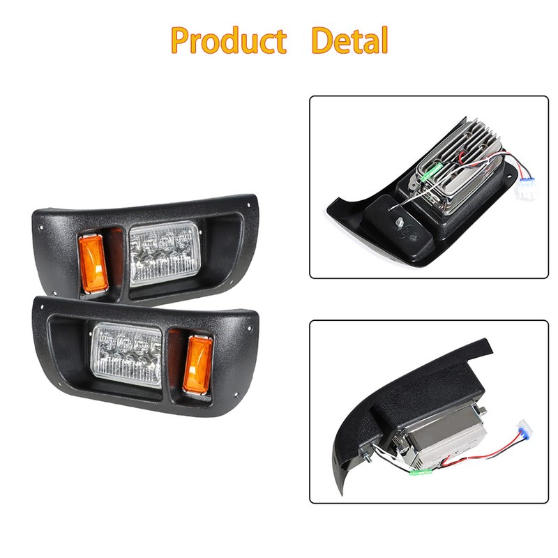 WFLNHB Light Adjustable Headlights/Tail Lights Replacement for Club Car DS
