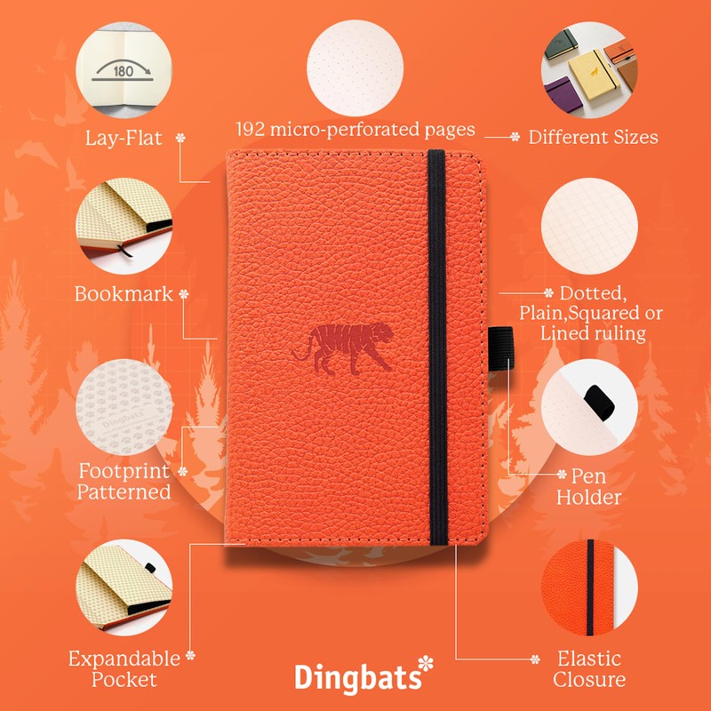 Dingbats* - Wildlife Plain Pocket Notebook A6 - PU Leather
