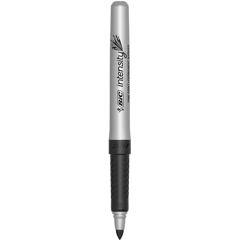 BIC Intensity Permanent Markers Fine Point - Black, 12 Pack