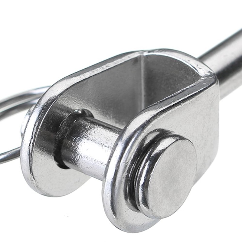 4 Pcs Wire Rope Clamps, 4mm Stainless Steel Swaged Fork
