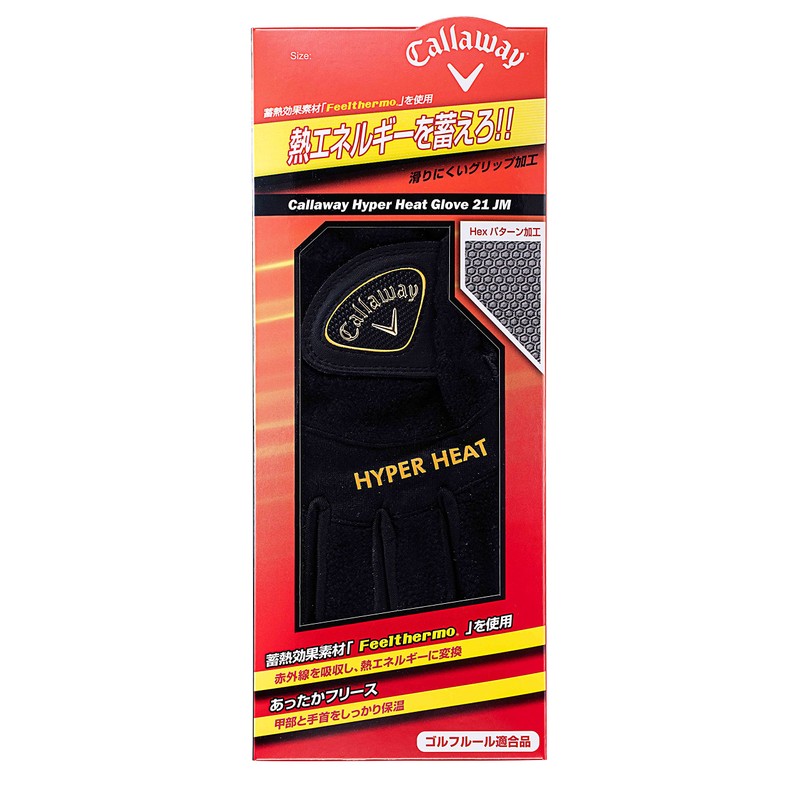 Callaway WNTR HYPER HEAT Heat-Generating Material Stretch Fleece Gloves, Men's