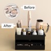 NIUBEE Acrylic Hair Tool Organizer with Drawer, Hair Dryer Holder