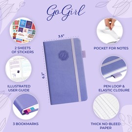GoGirl Planner and Organizer for Women – Pocket Weekly Planner, Goals Journal & Agenda for Time Management & Productivity. Undated (Lavender)