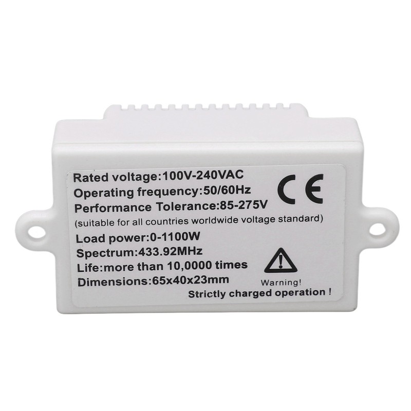 Wireless Light Switch Kit Single Channel 433.92MHz Remote Wireless Switch