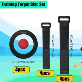 Training Target Disc Set,Ompinda 4pcs Soccer Training Goal Discs and 8pcs Adjustable Straps Soccer Target Football Training Equipment for Football Shooting,Solo Drills,Team Practice