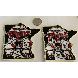 Unbranded (2)-Minnesota twins Vintage retro Iron on LOGO Patches 4” X 4” Beautiful!!