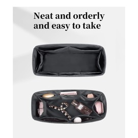 KINGS IN BAG Kelly 25 Bag Insert, Silky Purse Organizers for Inside Purse, Lightweight Shaper Compatible with Hermes Kelly 25 Bag, Multi Color Options(Grismeyer, KE 25)