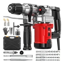 4500W Taladro Rotomartillo Cincelador Perforador Industrial FAGHTO 6000Bpm 15J Cincelador Perforador SDS-PLUS Con Embrague Automático Kits De Martillo Rotomartillo Cincelador Perforador Industrial