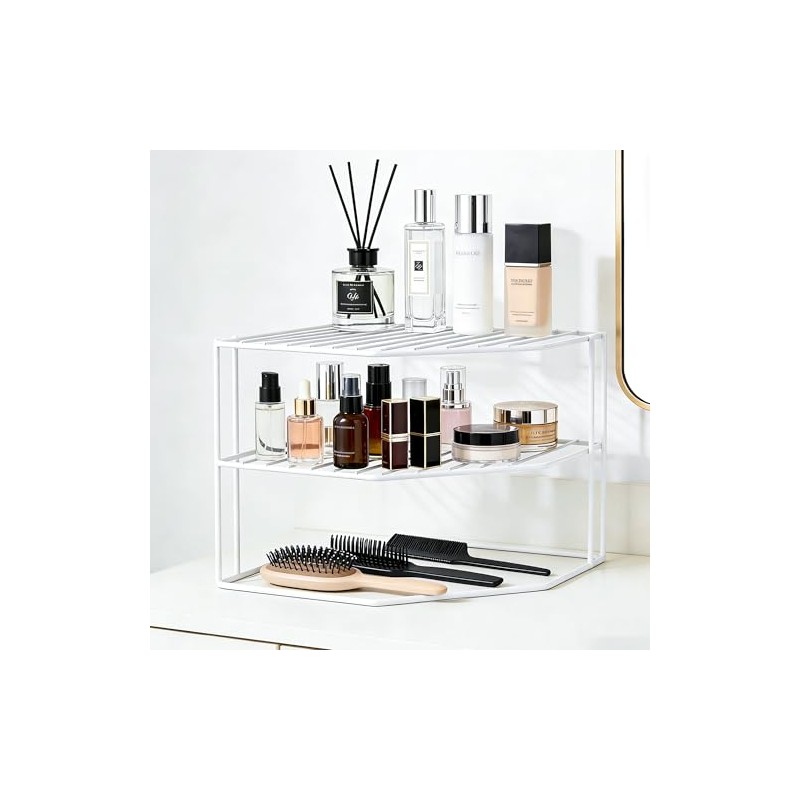SIBAO 3 Tier Kitchen Corner Shelf Rack And Cabinet Organizer