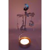 HOKHBCW Rotary Candle Holder Spinning Candleholder Metal Small Gift (Moon+cat)