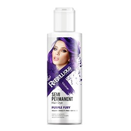Rebellious Colours Vegan Semi Permanent Hair Dye Colour 100ml (Purple Fury)