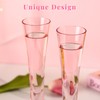 Pink Crystal Champagne Flutes Set of 2 – 5oz Handcrafted