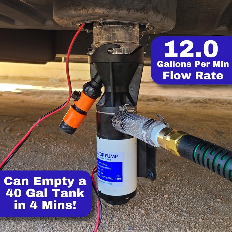 SewerFlo Quick Release RV Macerator Pump - 12V, 12GPM RV