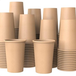 100 PCS 12 OZ Disposable Paper Cups, Coffee Cup, for Coffee Beverages and Cold Drinks. - Size: 12 Ounce-100 count