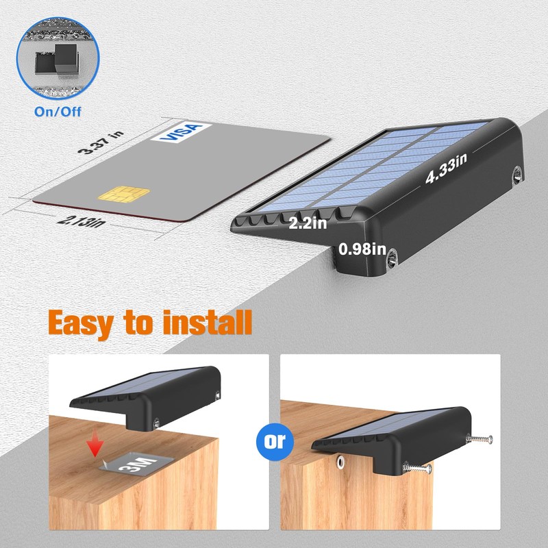NIORSUN Solar Deck Lights Outdoor 20 Pack, IP65 Waterproof Large