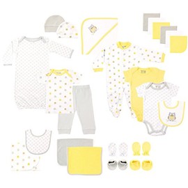 Luvable Friends Unisex Baby Layette Gift Cube, Owl, 0-6 Months