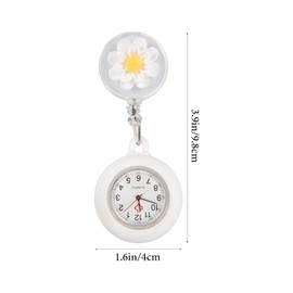 Healeved Nurse Watch Clip Retractable Pocket Watch Hanging Lapel for Women Accurate Timekeeping