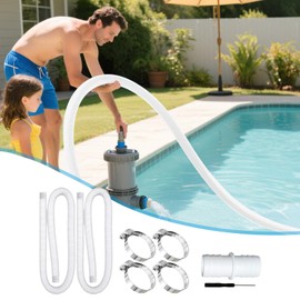 Ground Pool Hoses | Hose for Ground Pools 39 Inches - Flexible with 4 Clamps Connector Spa Connections for Manual Vacuuming Waterfall
