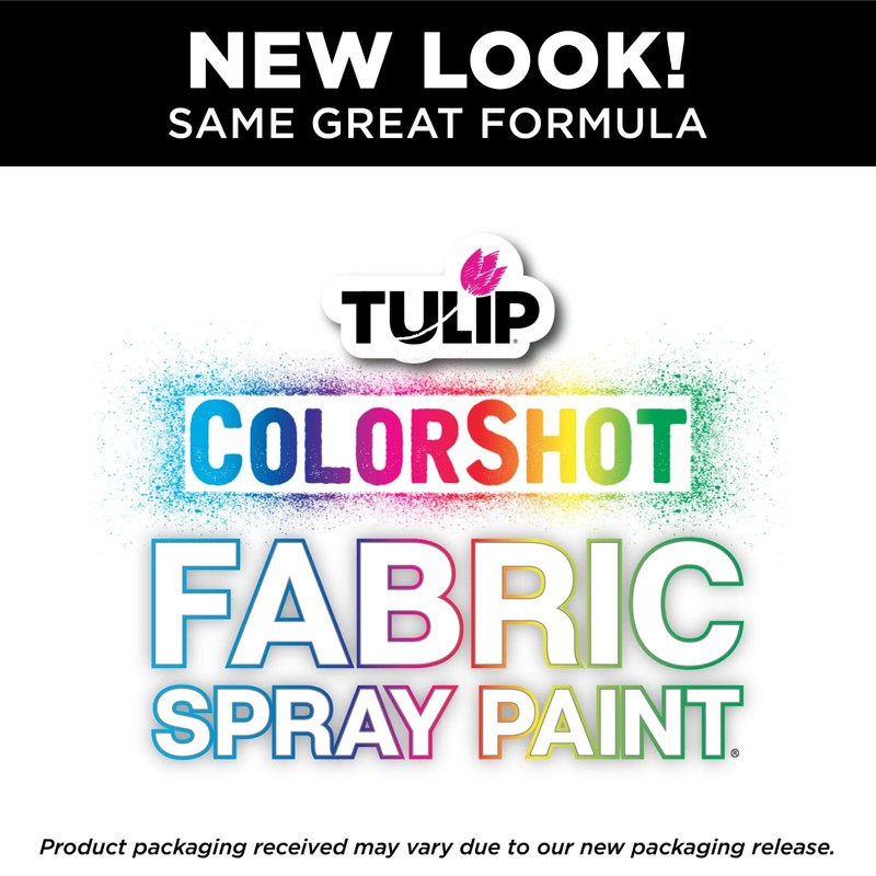 Tulip ColorShot Instant Fabric Spray Paint, Permanent Color Spray-On Fabric
