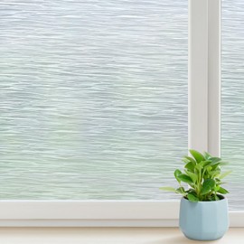 DOWELL Window Privacy Film, Frosted Glass Privacy Window Film, Static Cling Window Clings, UV Blocking Heat Control Window Covering, Removable Decorative Door Sticker for Home Office, 23.6" x 78.7"