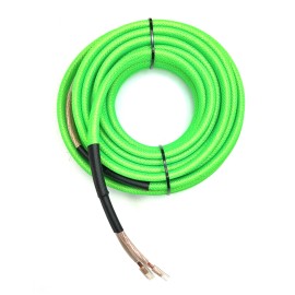 225FWY Green Snakeskin Sleeve 12 AWG Gauge 50 FT Copper Marine Car Audio Speaker Wire