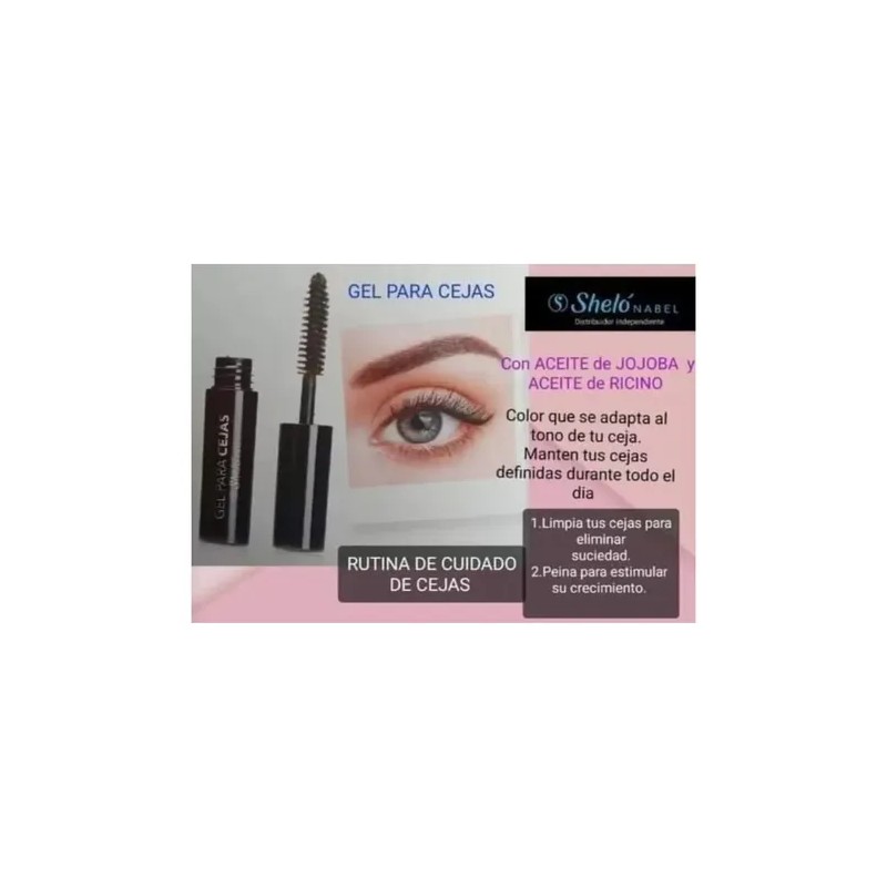 Gel Para Cejas + Estimulador De Pestañas + Rimel Shelo