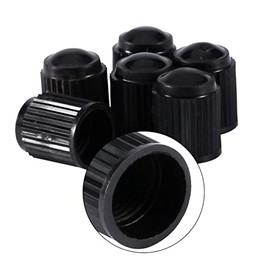 aqxreight Tapones de Válvula de Neumático, 100 Tapas de Vástago de Válvula de Neumático de Plástico Negro para Coche, Bicicleta, Motocicleta, Camión