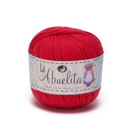Hilaza Abuelita 100% algodón Bolsa con 5 bolitas de 50 gramos (Rojo)