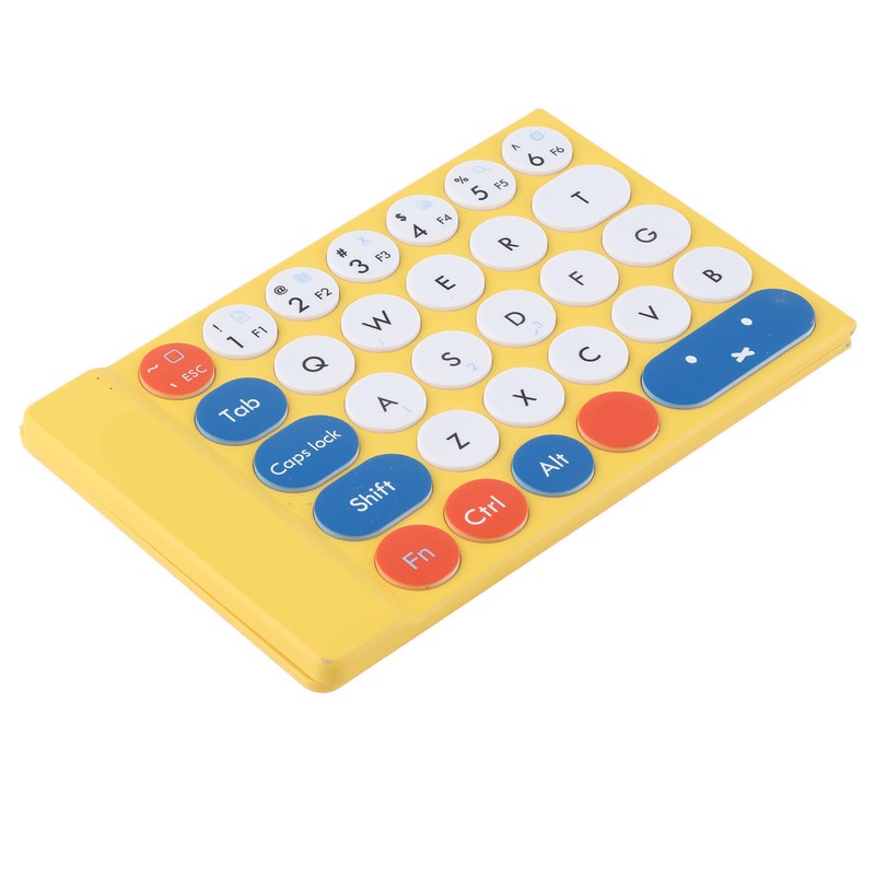 Wireless Keyboard Wireless Foldable Design 65 Keys Quiet Typing Fast