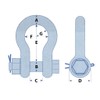 Stainless Steel Bow Shackle with Safety Pin 2 Ton 12MM