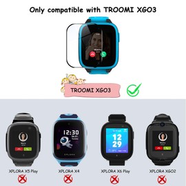 Hensinple for TROOMI XGO3 Screen Protector [2 Pack], Tempered Glass Film, Anti-Scratch, High Definition, Touch Sensitive for TROOMI XGO3 / XPLORA XGO3 Kids Smart Watch