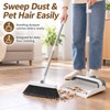 Upright Broom and Dustpan Set – 180° Foldable Dustpan with