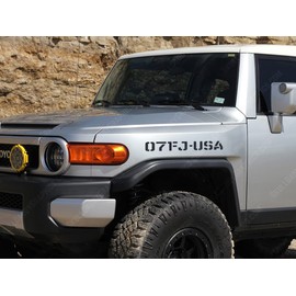 Custom Year Fender Decals - Pick Your Year/Color - Pair (x2) to fit Toyota FJ Cruiser 2007-2014 TRD Off Road Stickers (08FJ-USA)