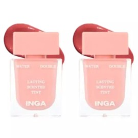 Inga 잉가 워터 래스팅 센티드 립틴트 웜톤 누디로지 X2개 Inga Water Lasting Scented Lip Tint Warm Tone Nudology X2 Pieces