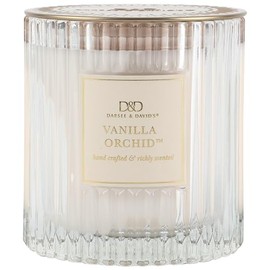 Darsee & David's, Vanilla Orchid Ribbed Candle, 10 Ounces
