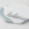 Snowflake Earrings - Christmas Flower Shaped Crystal Stud Pierced Earrings
