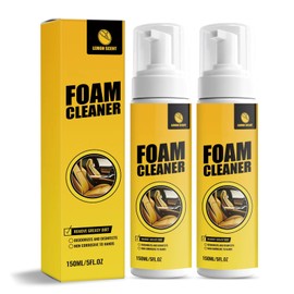 Foam Cleaner for Car, Multi-purpose Car Interior Cleaner for Car, Kitchen, Bathroom, Interior and House Lemon Flavor (100ml*2)