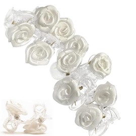 Rose Hair Clip, Bridal Hair Jewellery, 4 Pieces Bridal Hair Jewellery for Women and Girls