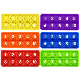 6pcs Ten Frame Pop Board, Math Manipulative Fidget Sensory Toy for Preschool Kindergarten Classroom Must Haves, Educational Toys for 4 - 6 Years, Fun Fun Math Games for Kid Teacher Homeschool Supplies, Math Learning Tools