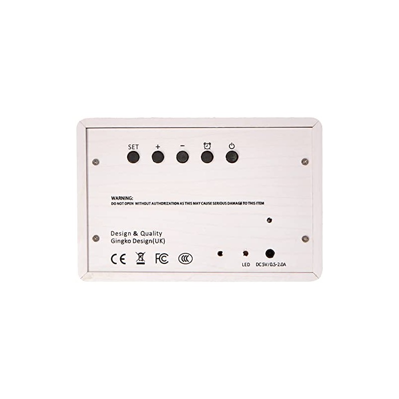Gingko Design Alarm Clock, Others, White, One Size