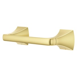 Pfister Bruxie Toilet Paper Holder, Bathroom Tissue Roll Holder, Wall-Mounted, Screw-in, Brushed Gold Finish, BPHBIE0BG